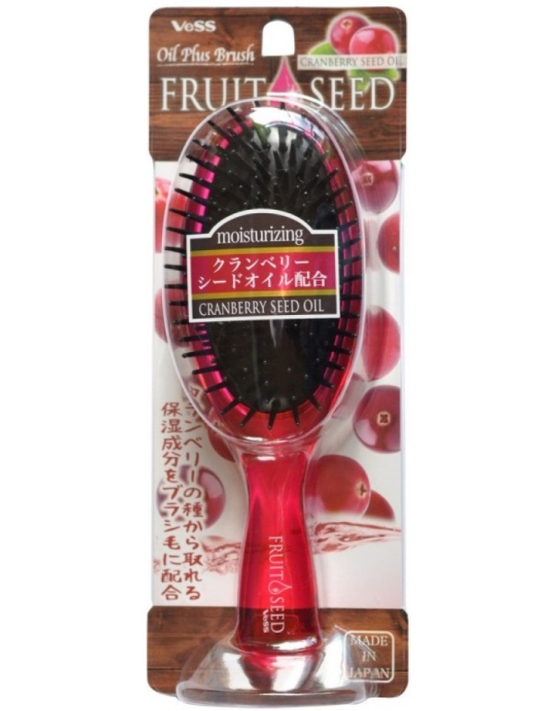 Увлажняющая расческа для волос с маслом семян клюквы Fruit seed brush