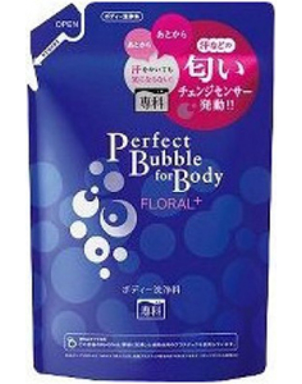 Увлажняющий гель для душа с гиалуроновой кислотой с  цветочным ароматом, мягкая упаковка Senka perfect bubble for body