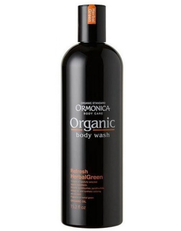 Органическое жидкое мыло для тела освежающее с ароматом зеленых трав Ormonica Organic