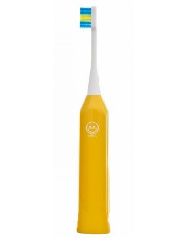 Звуковая детская электрическая зубная щетка для детей от 1 года до 6 лет. Желтая. Baby