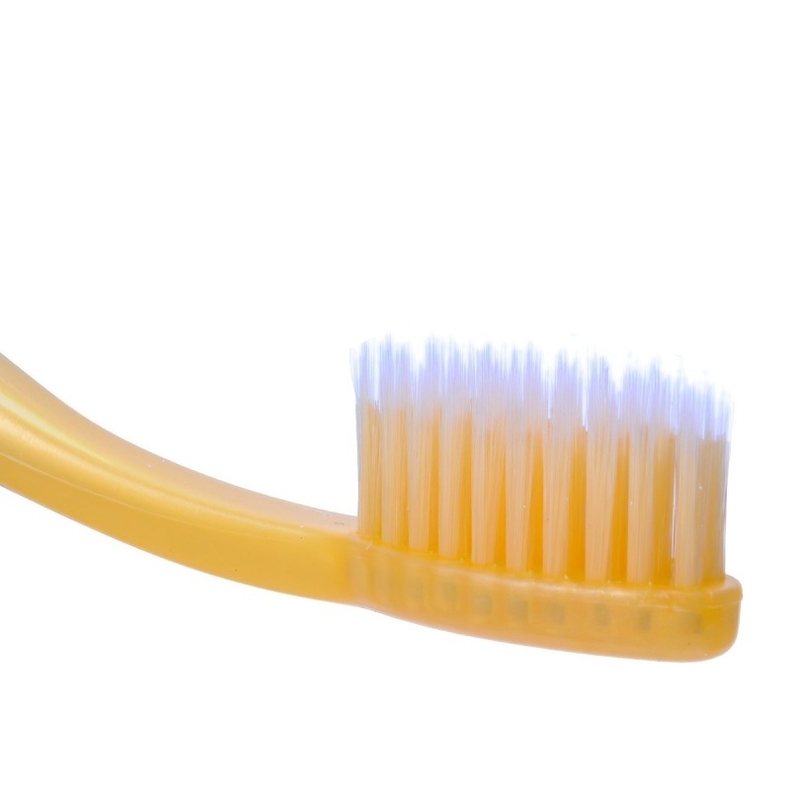 Набор: Зубная щетка c наночастицами золота и сверхтонкой двойной щетиной (мягкой и супермягкой), 3шт + скребок для языка Nano Gold Toothbrush Set