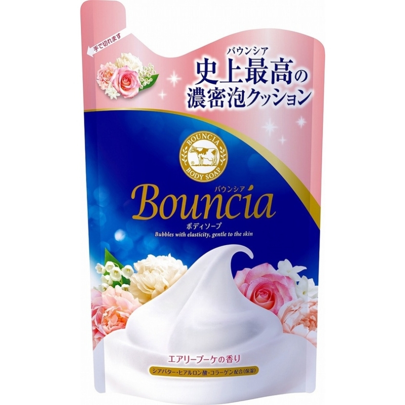 Сливочное жидкое мыло для рук и тела  с ароматом роскошного букета, мягкая упаковка Milky body soap 'bouncia'